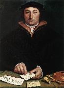 HOLBEIN, Hans the Younger Portrait of Dirk Tybis  fgbs oil on canvas